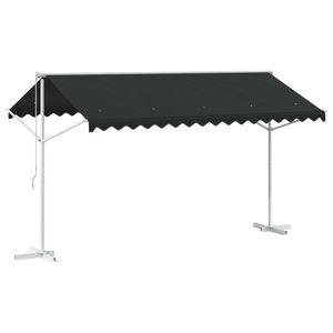 vidaXL Free Standing Awning 4 x 3 m Polyester Anthracite