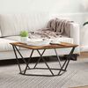 vidaXL Coffee Table Old wood 80 x 80 x 45 cm Engineered wood and steel