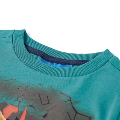 Kids' T-shirt with Long Sleeves Dark Aqua 92