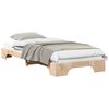 vidaXL Bed Frame Brown 80 x 220 cm Solid Pine Wood