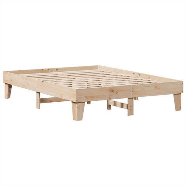 vidaXL Bed Frame without Mattress 140x200 cm Solid Wood Pine