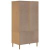 vidaXL Wardrobe SENJA Rattan Look Brown 90x55x175 cm Solid Wood Pine