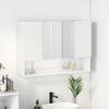 vidaXL Mirror Cabinet High Gloss White 80 x 17 x 55 cm Engineered Wood