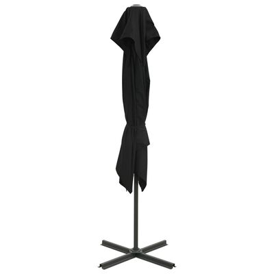 vidaXL Cantilever Umbrella with Double Top 250x250 cm Black