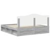 vidaXL Bed Frame Grey Sonoma 200 x 200 cm Solid Pine Wood