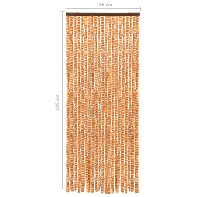 vidaXL Insect Curtain Ochre and White 56x185 cm Chenille