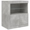 vidaXL Sideboard with LED Lights Concrete Grey 181.5x37x67 cm