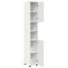 vidaXL Bathroom Cabinet with Storage High Gloss White 30 x 35 x 192 cm