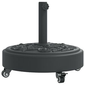 vidaXL Parasol Base with Wheels for &Oslash;38 / 48 mm Poles 27 kg Round