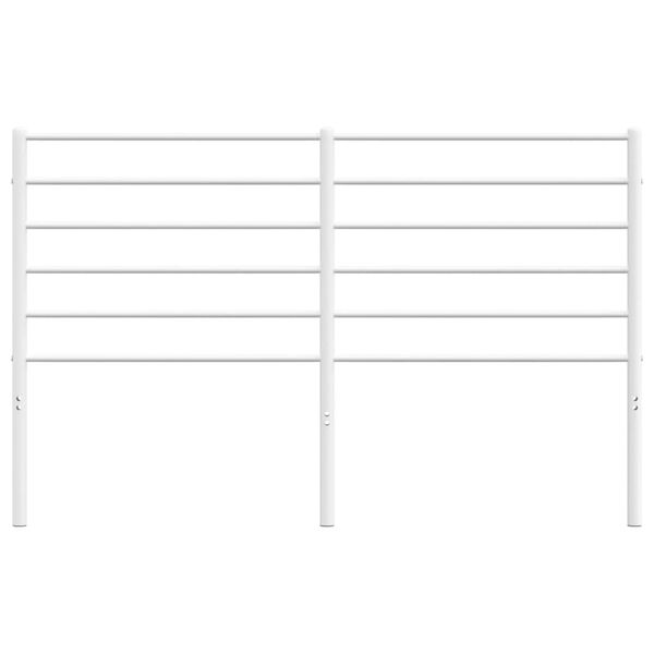 vidaXL Metal Replace Headboard White 140 cm