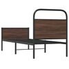 vidaXL Bed Frame without Mattress 75x190 cm Brown Oak Engineered Wood