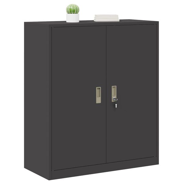 vidaXL Storage Cabinet Black 90 x 40 x 105 cm Cold-Rolled Steel