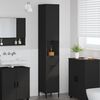 vidaXL Bathroom Cabinet with Drawer with Door Black 31.5 x 33 x 190 cm