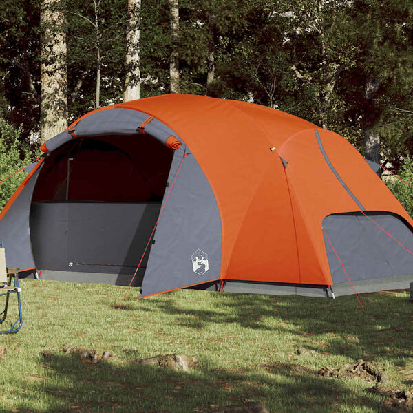 vidaXL Family Tent Crossvent 8-Person Orange Waterproof