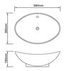 Luxury Ceramic Basin Oval with Overflow 59 x 38,5 cm