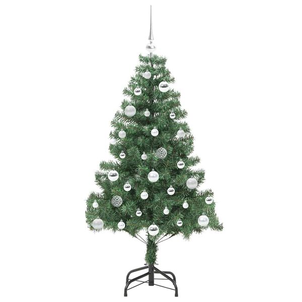 vidaXL Christmas Tree with 150 LEDs with Stand Green 150 cm PVC