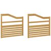 vidaXL Armrests Module 2 pcs White 79 x 4 x 73 cm Solid Acacia Wood