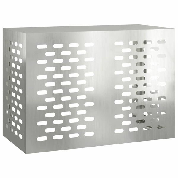 vidaXL Air Conditioner Cover Silver 100 x 50 x 70 cm Galvanised Steel