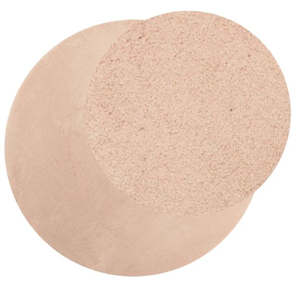 vidaXL Rug HUARTE Short Pile Soft and Washable Blush &Oslash; 80 cm