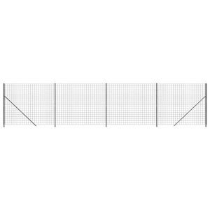 vidaXL Wire Mesh Fence with Flange Anthracite 2x10 m