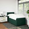 vidaXL Box Spring Bed with Mattress Dark Green 90x190 cm Velvet