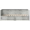 vidaXL Day Bed with Drawer Grey 90 x 200 cm Engineered Wood