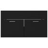 vidaXL Bathroom Furniture Set Black Engineered Wood