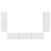 vidaXL TV Cabinet Set Wall-mounted 4 pcs White Engineered Wood