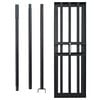 vidaXL Garden Rake Manual Black 75 x 25 x 200 cm Powder-Coated Steel