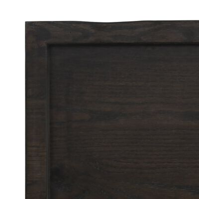 vidaXL Bathroom Countertop Dark Brown 60x60x(2-6) cm Treated Solid Wood