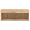vidaXL TV Cabinet with LED Lights Sonoma Oak 80x30x30 cm