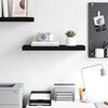vidaXL Floating Wall Shelf Black 60x23.5x3.8 cm MDF