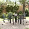 vidaXL Garden Dining Set 5 pcs Anthracite Powder-Coated Steel