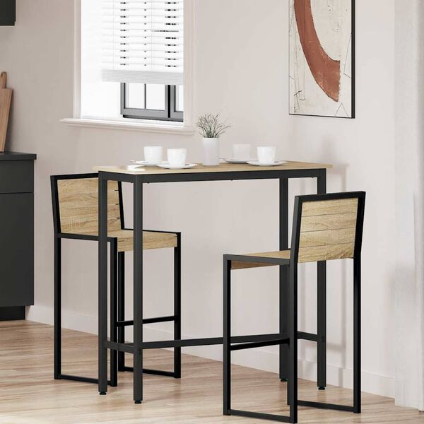 vidaXL Table Sonoma Oak 100 x 40 x 100.5 cm Engineered Wood and Steel