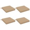 vidaXL Seat Cushions SOEST 4 pcs 100% Polyester Sand 45 x 45 x 7 cm