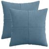 vidaXL Cushion Cover 2 pcs ALMELO Blue 40 x 40 cm Corduroy
