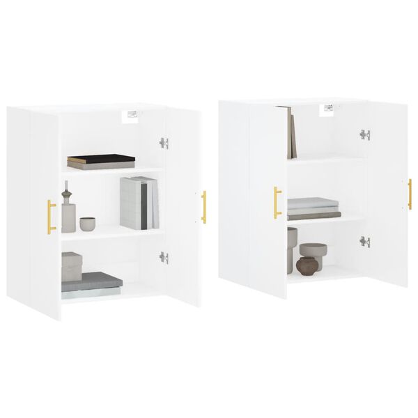 vidaXL Wall Mounted Cabinets 2 pcs White 69.5x34x90 cm
