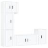 vidaXL 5 Piece TV Cabinet Set White Engineered Wood