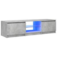 vidaXL TV Cabinet with LED Lights Concrete Grey 140x40x35.5 cm