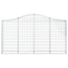 vidaXL Arched Gabion Baskets 25 pcs 200x30x100/120 cm Galvanised Iron
