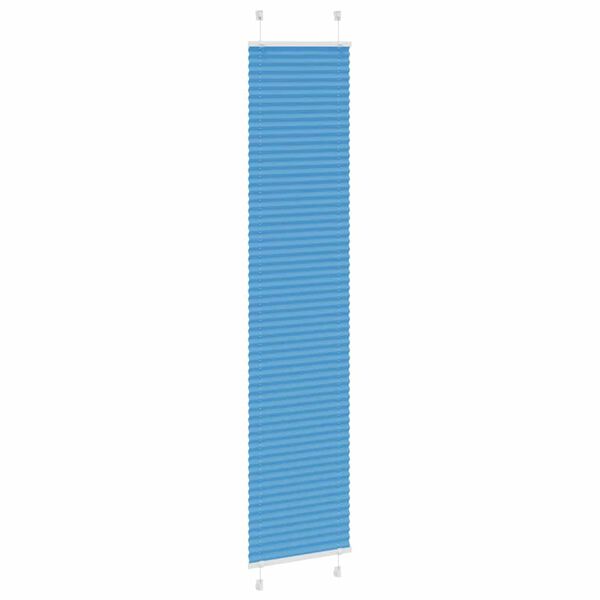 vidaXL Pleated Blind Blue 50x200 cm Fabric Width 49.4 cm Polyester