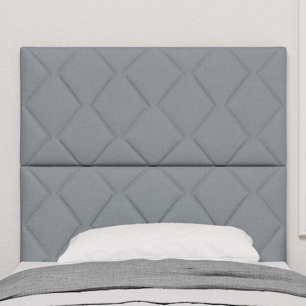 vidaXL Headboard with Headboard Light Grey 100 cm Faux Leather