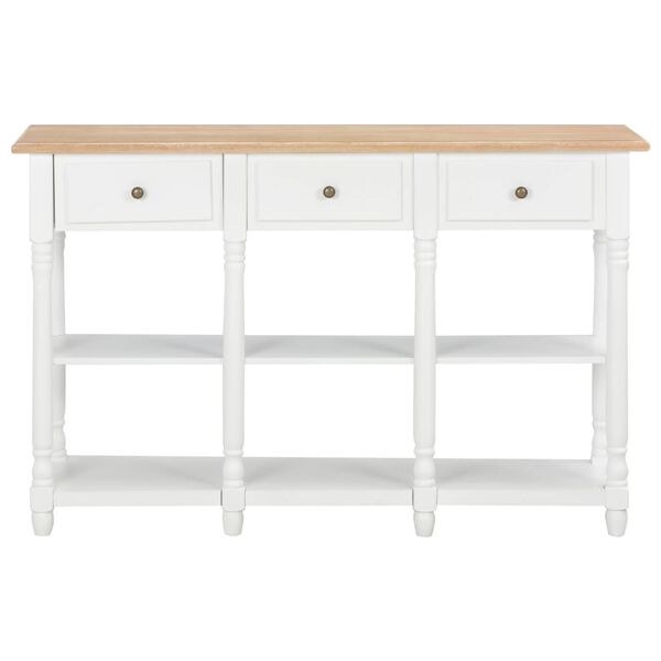 vidaXL Console Table White 120x30x76 cm MDF
