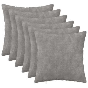 vidaXL Throw Pillow 6 pcs HEERLEN Light Grey 30 x 30 cm