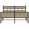 vidaXL Bed Frame without Mattress Sonoma Oak 140x190 cm Engineered Wood