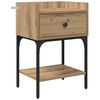vidaXL Bedside Table 2 pcs Artisan Oak 40 x 29 x 60 cm Engineered Wood