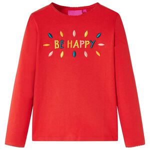 vidaXL Kids'T-shirt with Long Sleeves Red 128