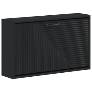 vidaXL Wall-Mounted Shoe Cabinet HAARLEM 71 x 17 x 43 cm Black