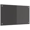 vidaXL Kitchen Backsplash Dark Grey 70 x 40 cm Tempered Glass