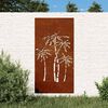 vidaXL Garden Wall Decoration 105x55 cm Corten Steel Palm Tree Design